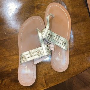 Kate Spade Gold and Tan Sandals